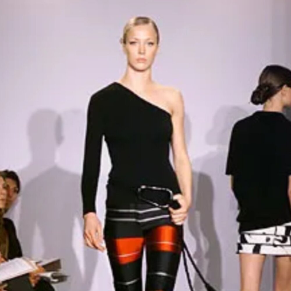 Michael Kors Collection Y2K Asymmetric One Sleeve Top | Fall 2002 Runway | XS